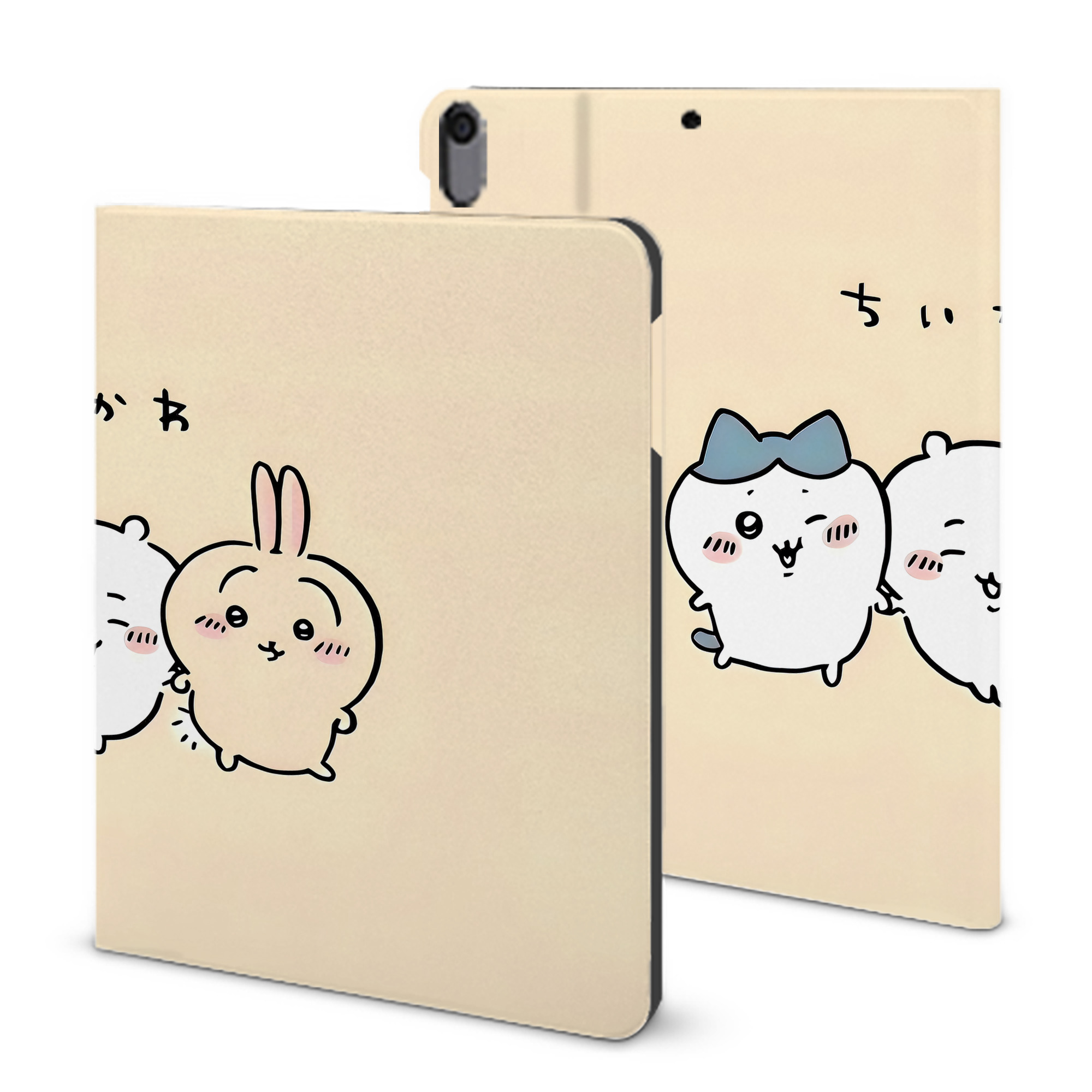 （画像用） ちいかわ Chii-kawa IPad ケース ブック型 PUレザー TPU 耐衝撃 軽量 薄型 ペン収納なし 全面保護 IPad 各モデル対応